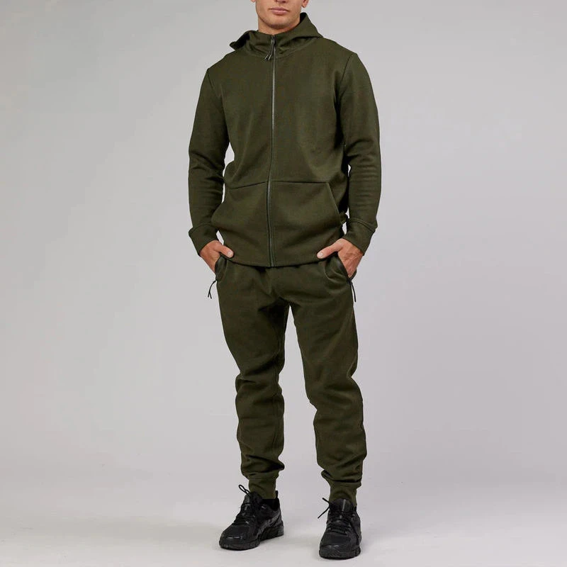 เสื้อฮู้ดผ้าฝ้าย/โพลีเอสเตอร์มีซิปสำหรับผู้ชาย · 2