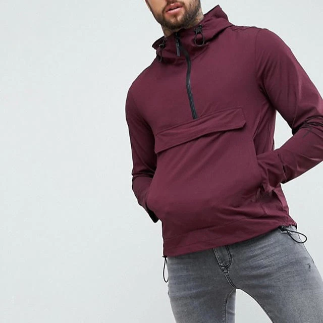 Sweat à capuche homme slim demi-zippé en coton · 1
