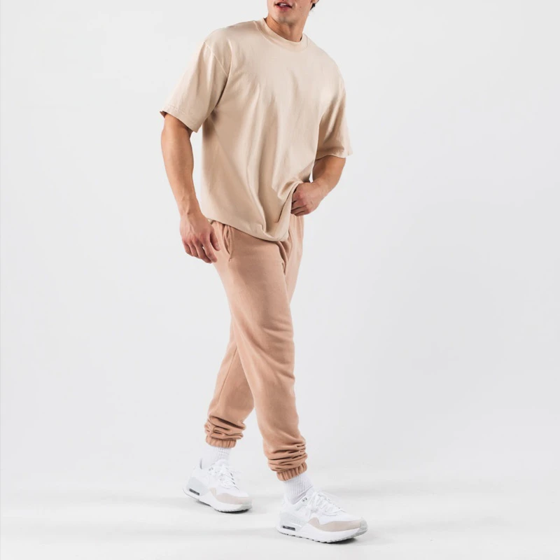 Camiseta masculina oversized de algodão pesado · 4