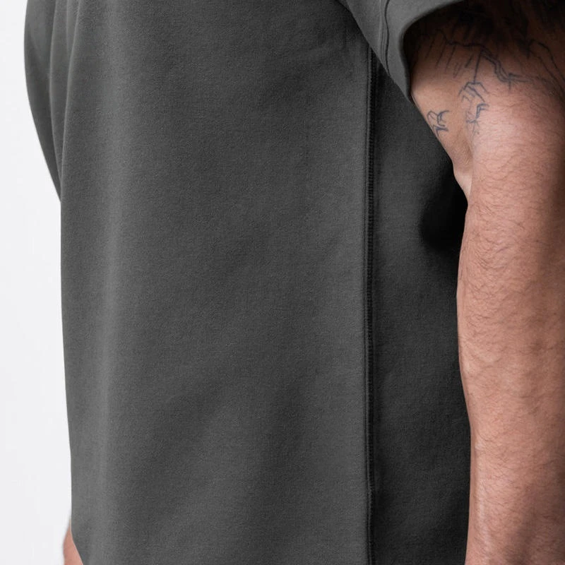 Camiseta masculina oversized de algodão pesado · 5