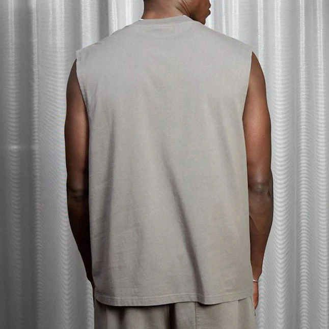 Schnell trocknendes, ärmelloses Tanktop aus Baumwolle/Polyester für Herren · 2