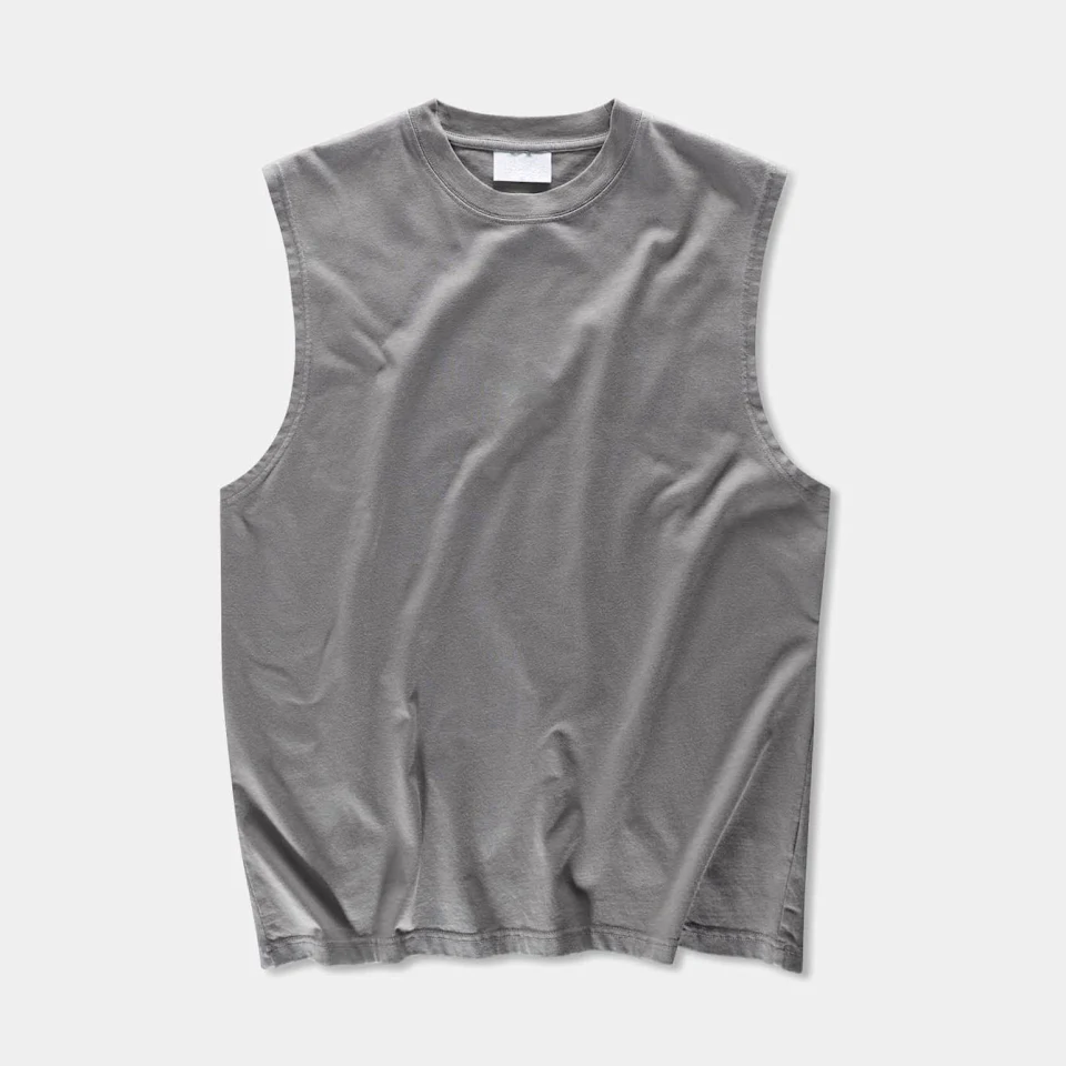 Schnell trocknendes, ärmelloses Tanktop aus Baumwolle/Polyester für Herren · 3