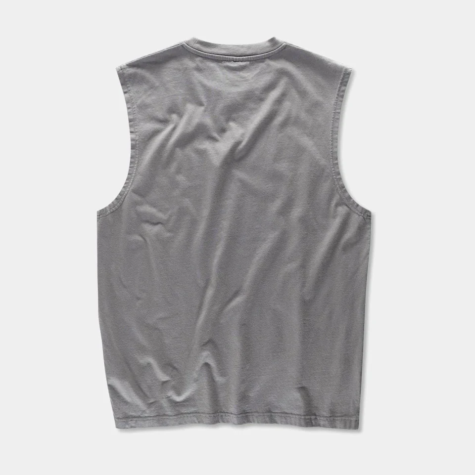 Schnell trocknendes, ärmelloses Tanktop aus Baumwolle/Polyester für Herren · 4