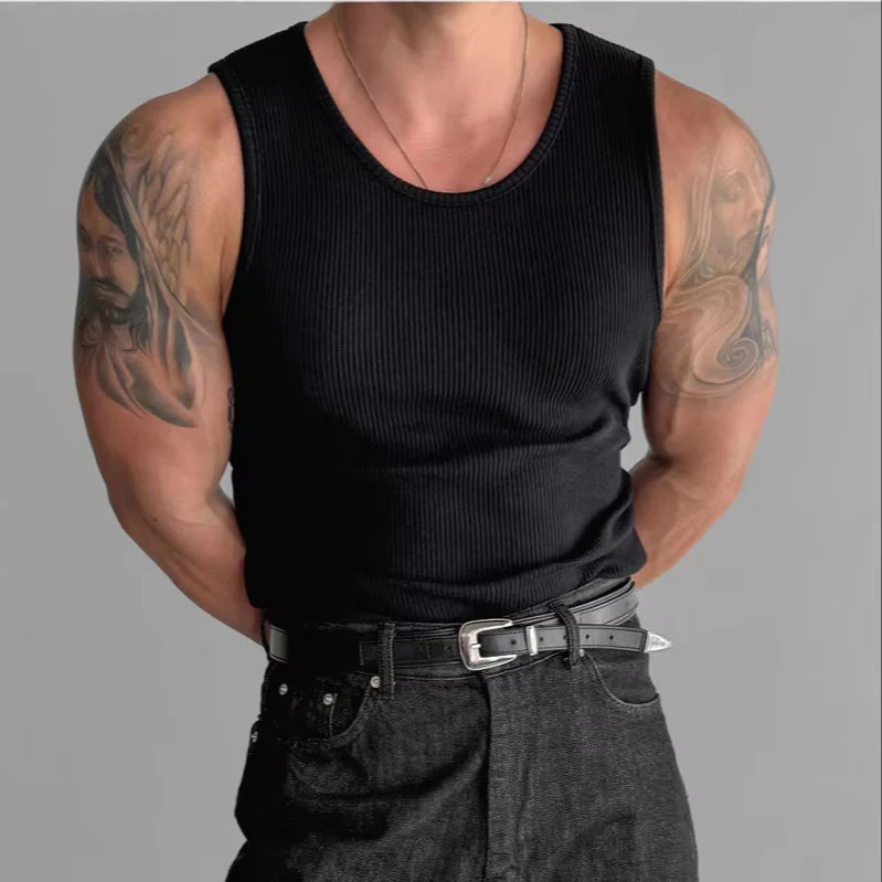 เสื้อกล้ามผ้าฝ้ายแขนกุดผู้ชาย · 230 GSM · 2