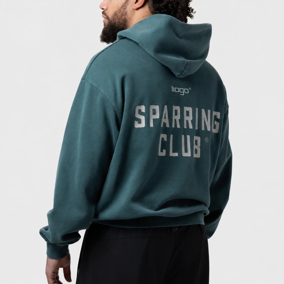 Sweat à capuche oversize en coton/polyester pour homme · 1