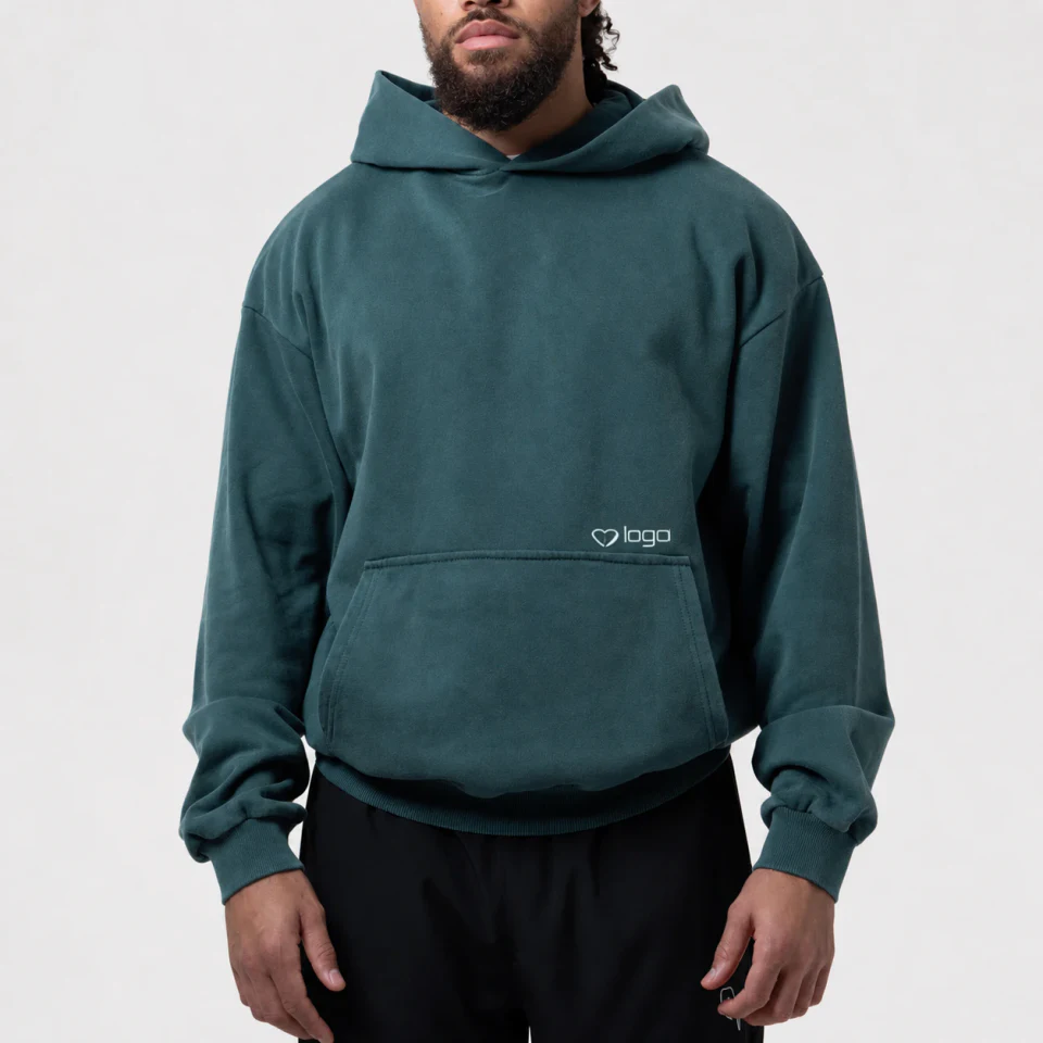 Sweat à capuche oversize en coton/polyester pour homme · 3