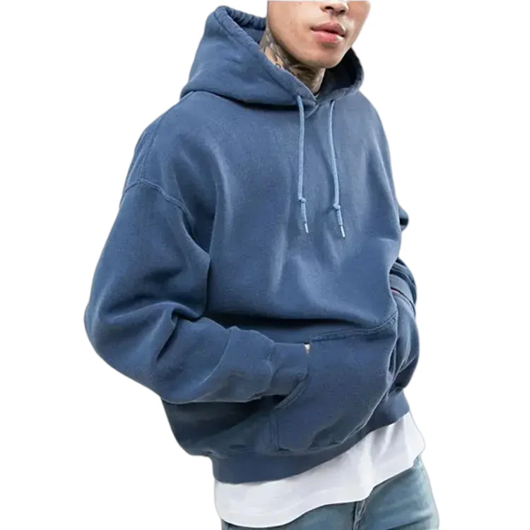 Langärmliger Herren-Kapuzenpullover aus Baumwolle · 1