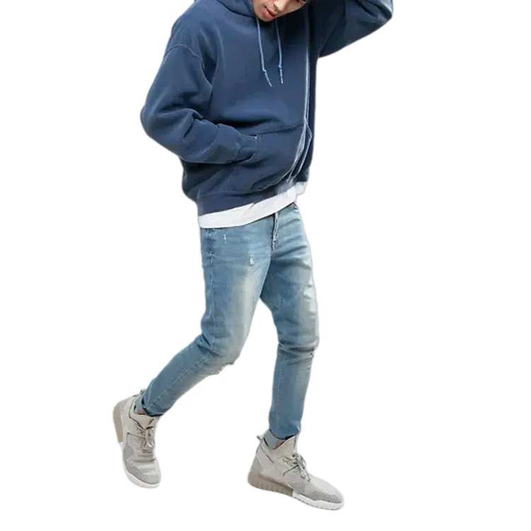 Langärmliger Herren-Kapuzenpullover aus Baumwolle · 4