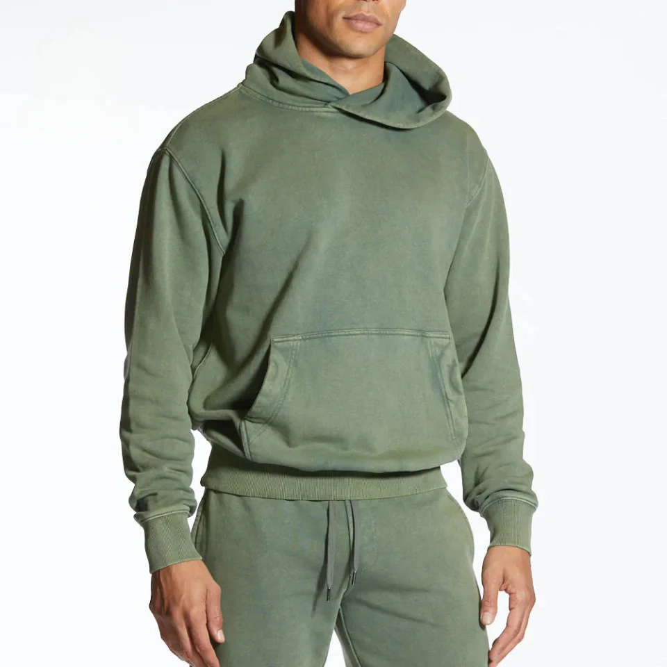 Moletom com capuz oversized pesado masculino · 1