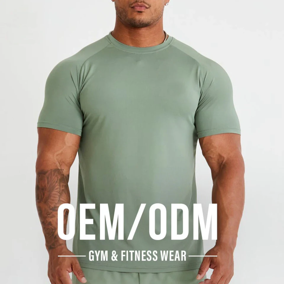 Camiseta masculina leve de poliéster/elastano de secagem rápida · 1
