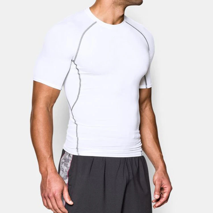 Nova alta qualidade macio masculino fitness wear personalizado causal ginásio masculino camiseta · 1
