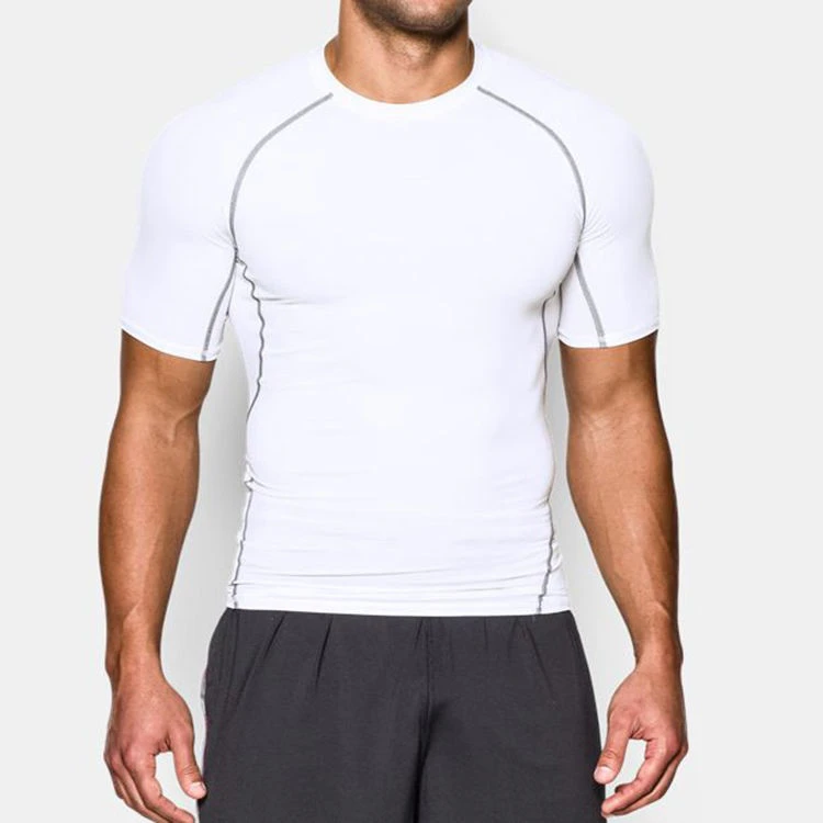 Nova alta qualidade macio masculino fitness wear personalizado causal ginásio masculino camiseta · 3