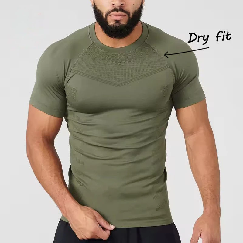 Camiseta masculina de poliéster leve e de secagem rápida · 1
