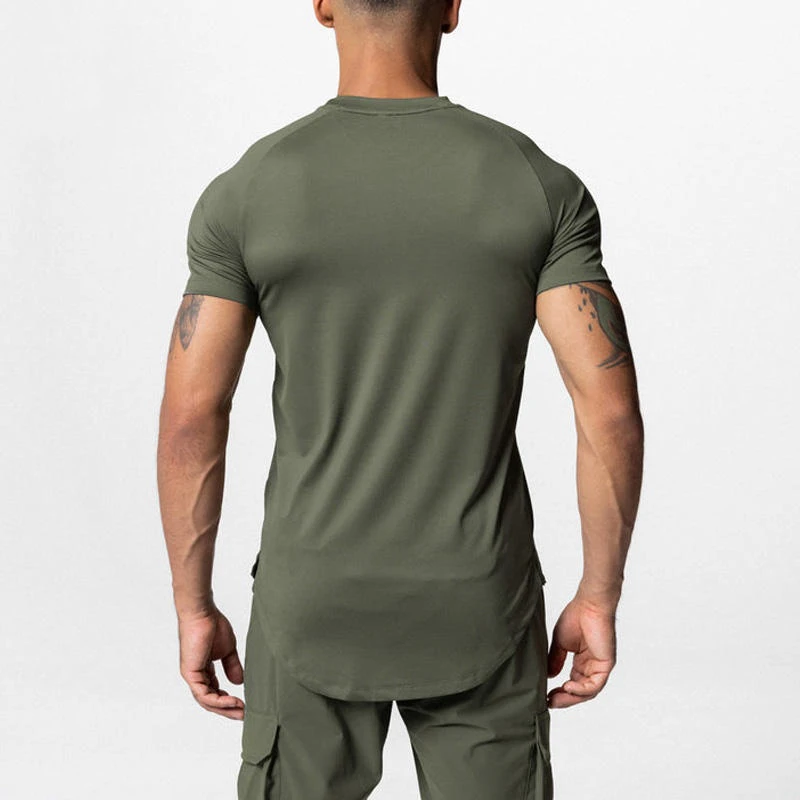 T-shirt da uomo in poliestere/elastan ad asciugatura rapida · 2