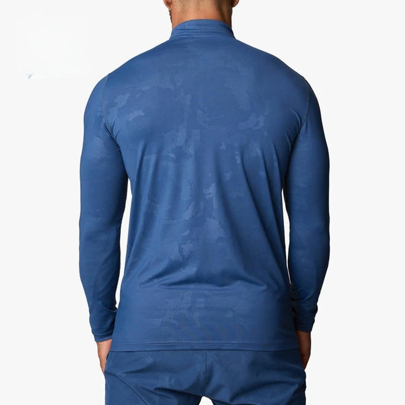 Camiseta de hombre slim fit de manga larga con cremallera de un cuarto · 2