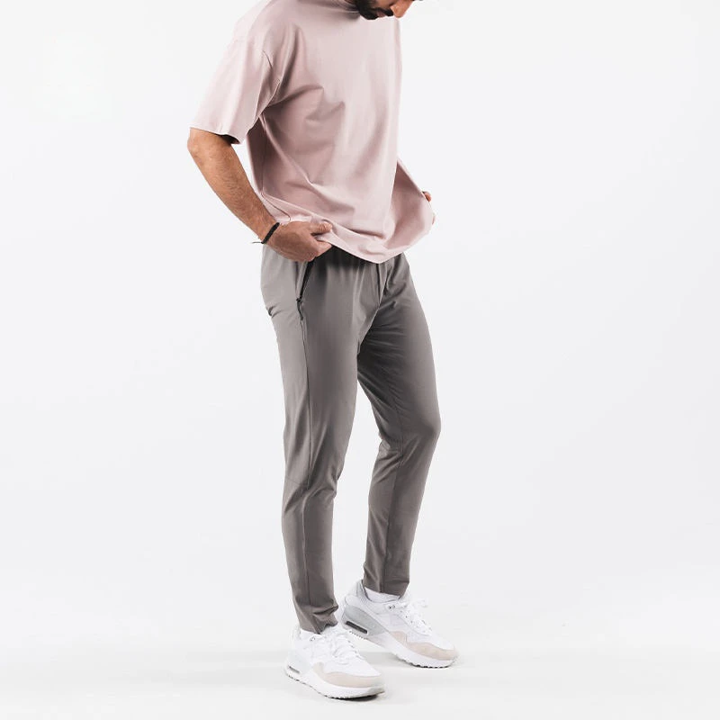 Men's slim-fit nylon/spandex joggers · 3