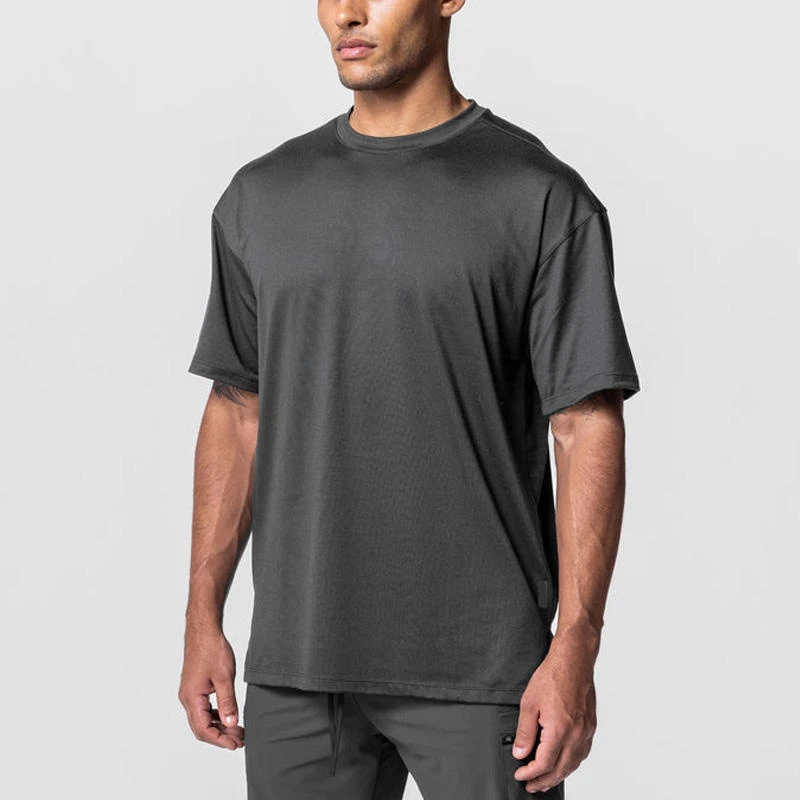 メンズ オーバーサイズ 速乾性 軽量 コットン/ポリエステル Tシャツ · 1