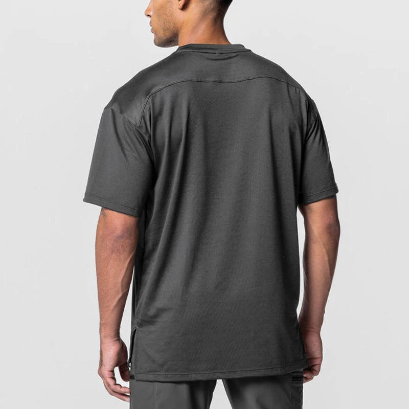 メンズ オーバーサイズ 速乾性 軽量 コットン/ポリエステル Tシャツ · 2