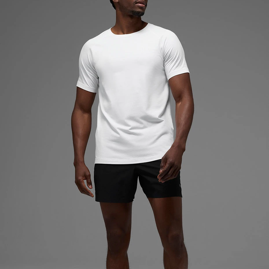 Camiseta masculina de algodão com gola redonda e secagem rápida · 4