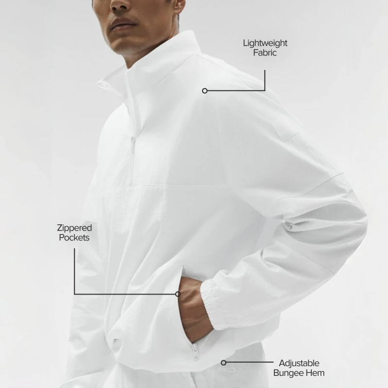 Men's lightweight half-zip nylon jacket · 2