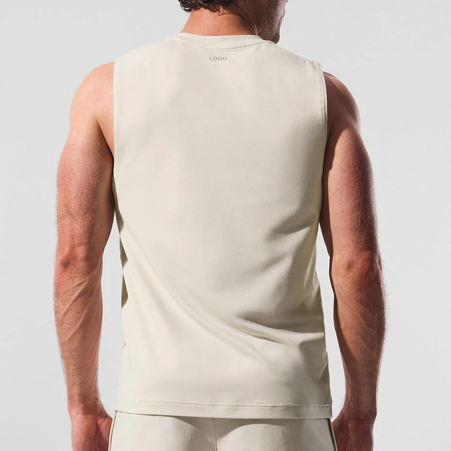 Schnell trocknendes, leichtes Tanktop aus Baumwolle/Spandex für Herren · 3
