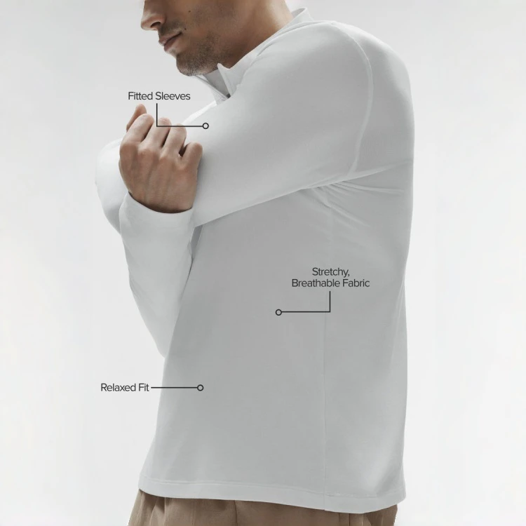 Camisa de manga larga de secado rápido para hombre. · 2