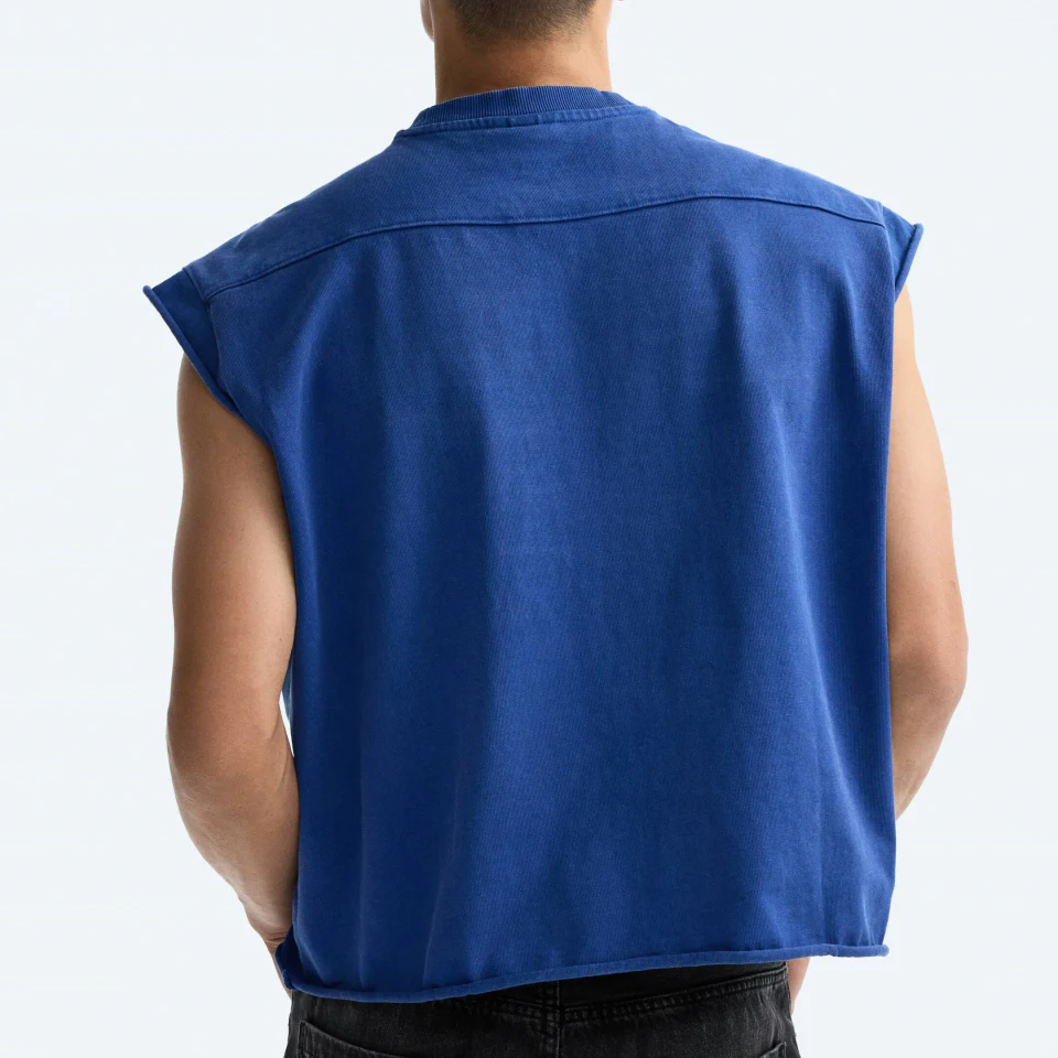 Canotta da uomo in cotone senza maniche, vestibilità boxy · 4