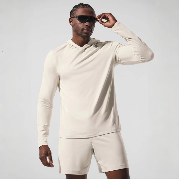 Sudadera con capucha de manga larga de secado rápido para hombre · 2
