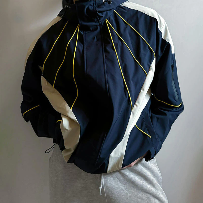 Veste oversize zippée en nylon