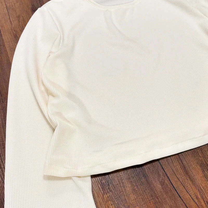 T-shirt oversize en maille gaufrée Boxy Fit en coton · 5