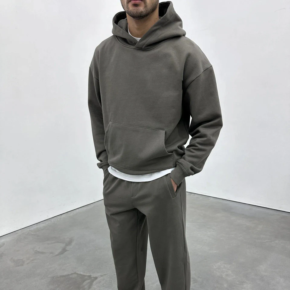 Sweat à capuche oversize en coton pour homme · 2