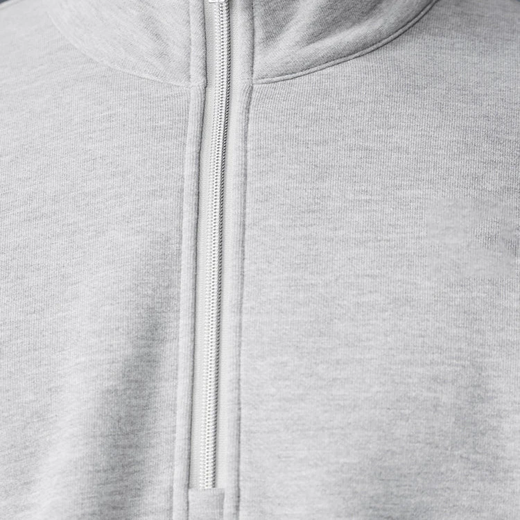 Casaco com capuz oversized de algodão com fecho de quarto para homem · 2