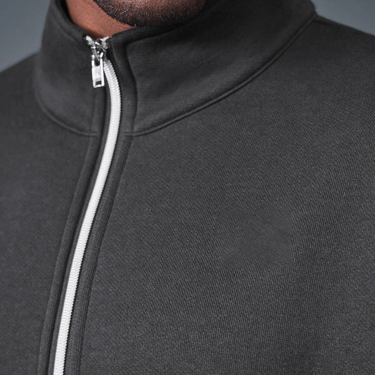 Casaco com capuz oversized de algodão com fecho de quarto para homem · 6