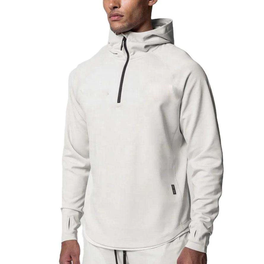 Felpa con cappuccio da uomo con zip a un quarto · 1