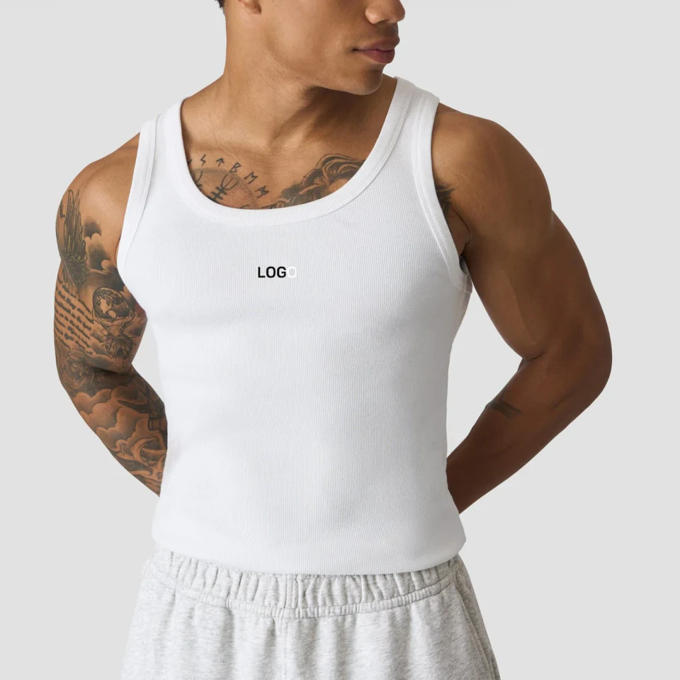 Men's cotton/spandex tank top · 1