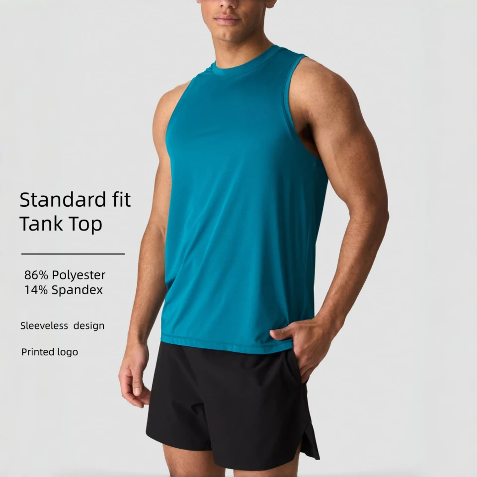 Ärmelloses Herren-Tanktop aus Polyester/Spandex · 1