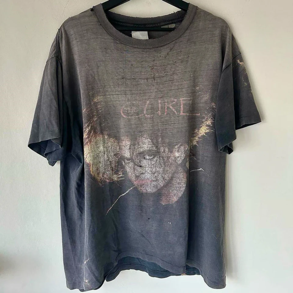 Men's oversized acid-wash cotton T-shirt · 1