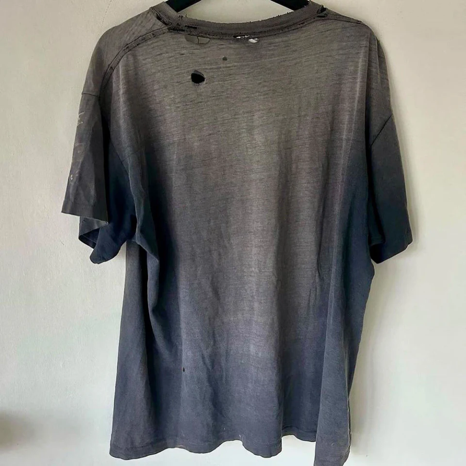 Men's oversized acid-wash cotton T-shirt · 2