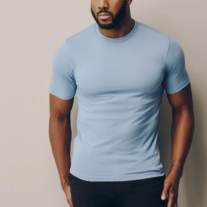 Men's quick-dry cotton/spandex T-shirt · 1
