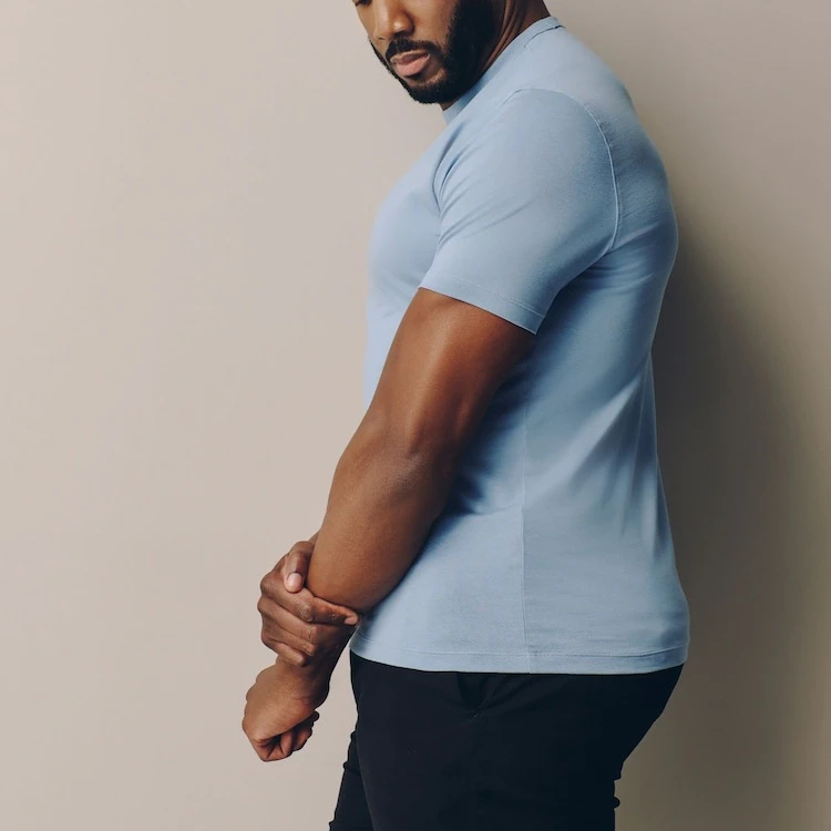 Men's quick-dry cotton/spandex T-shirt · 4