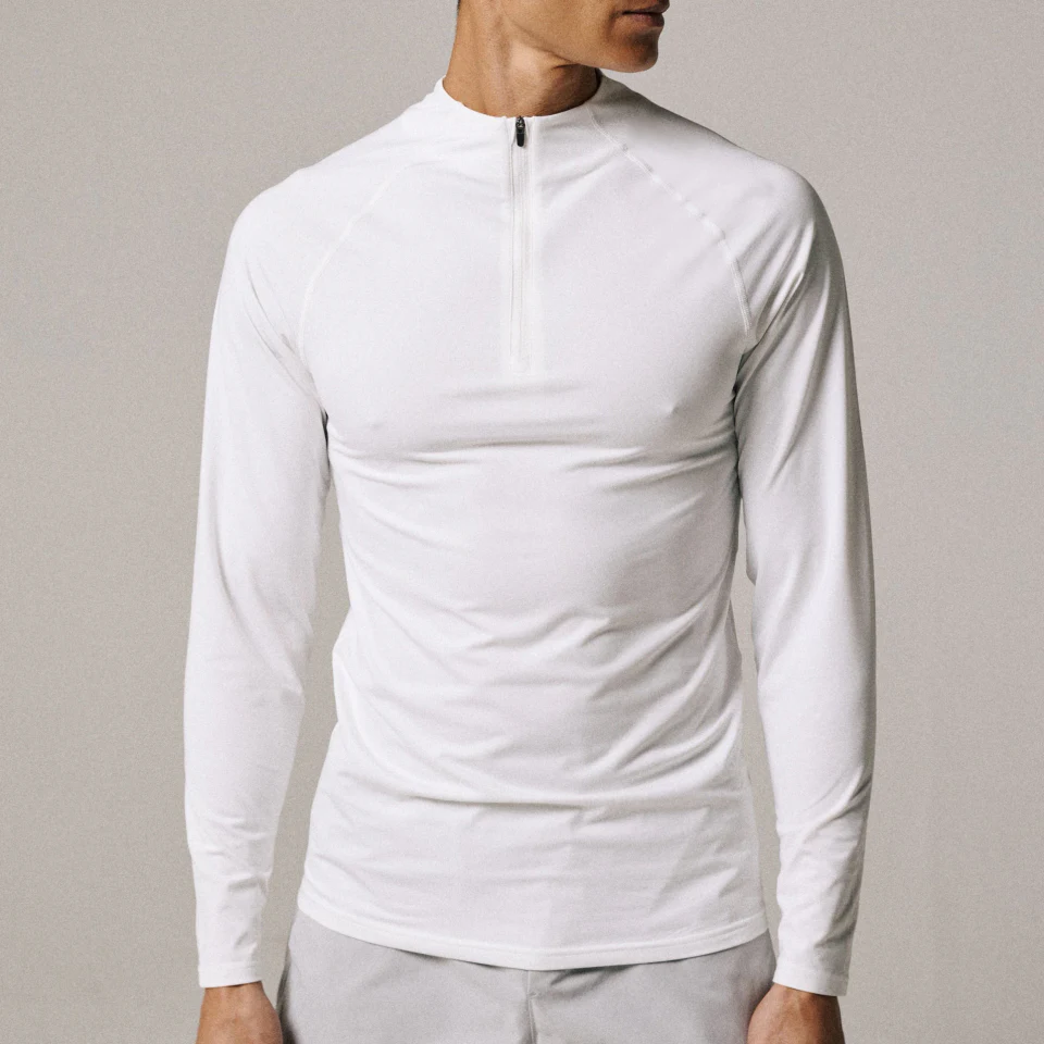 Camisa de hombre de manga larga con cremallera de un cuarto · 1