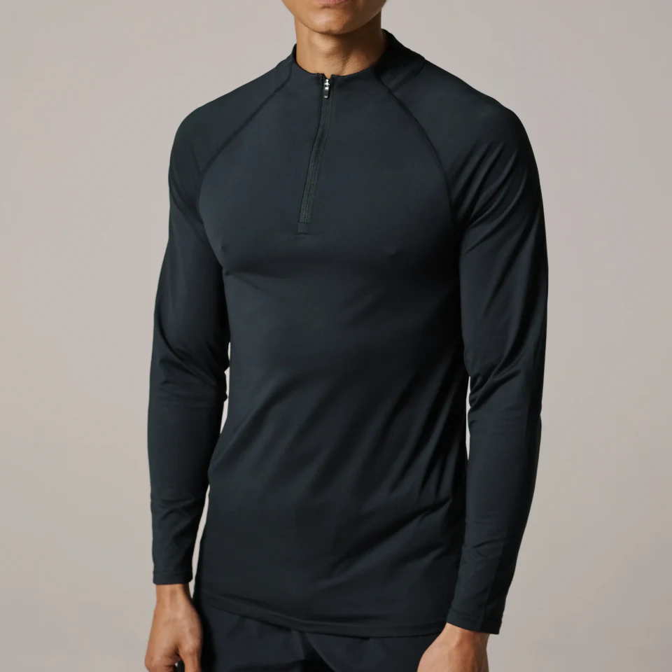 Camisa de hombre de manga larga con cremallera de un cuarto · 3
