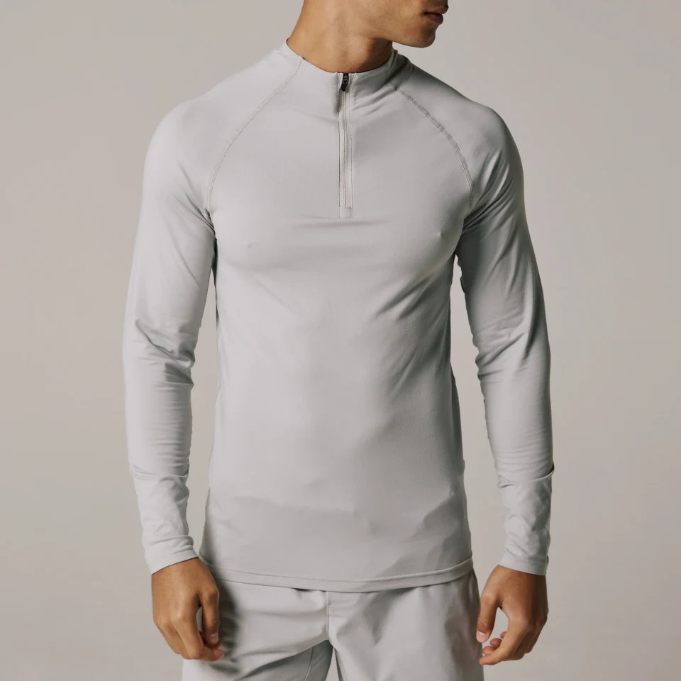 Camisa de hombre de manga larga con cremallera de un cuarto · 5