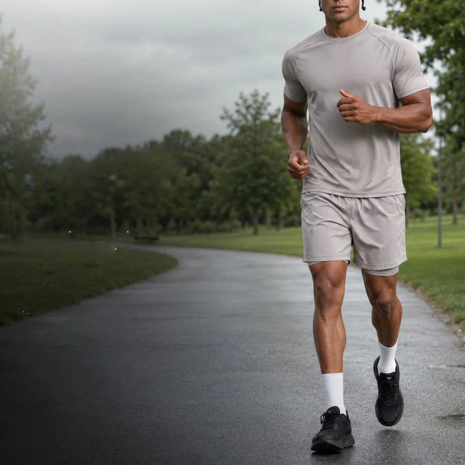 Men's lightweight polyester/spandex T-shirt · 2