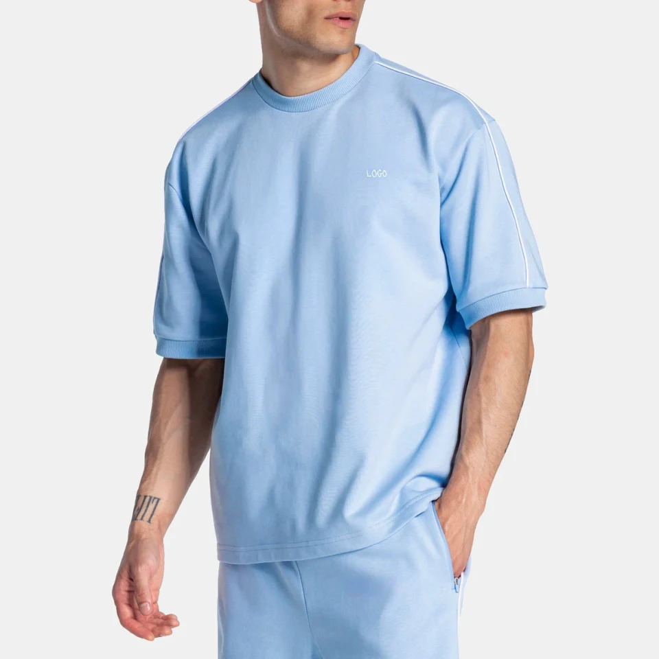 T-shirt oversize col rond homme en coton · 400 g/m² · 1