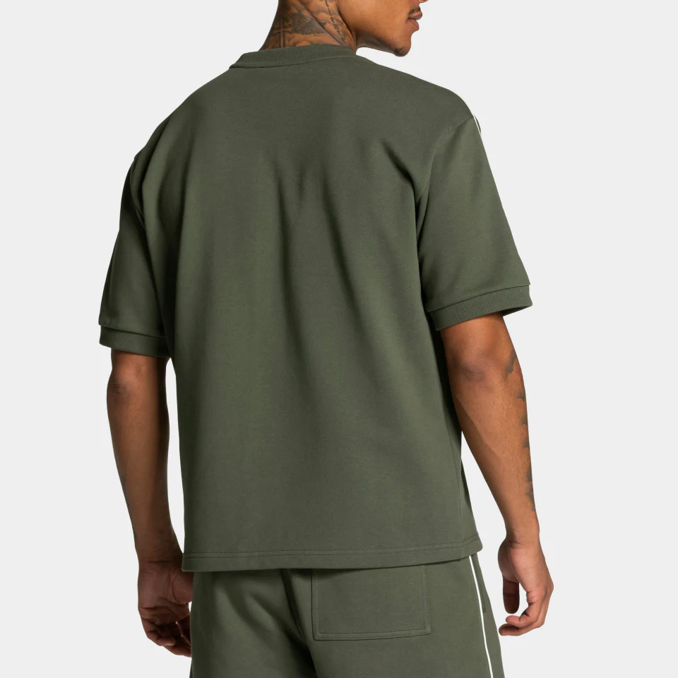T-shirt da uomo girocollo oversize in cotone pesante · 2