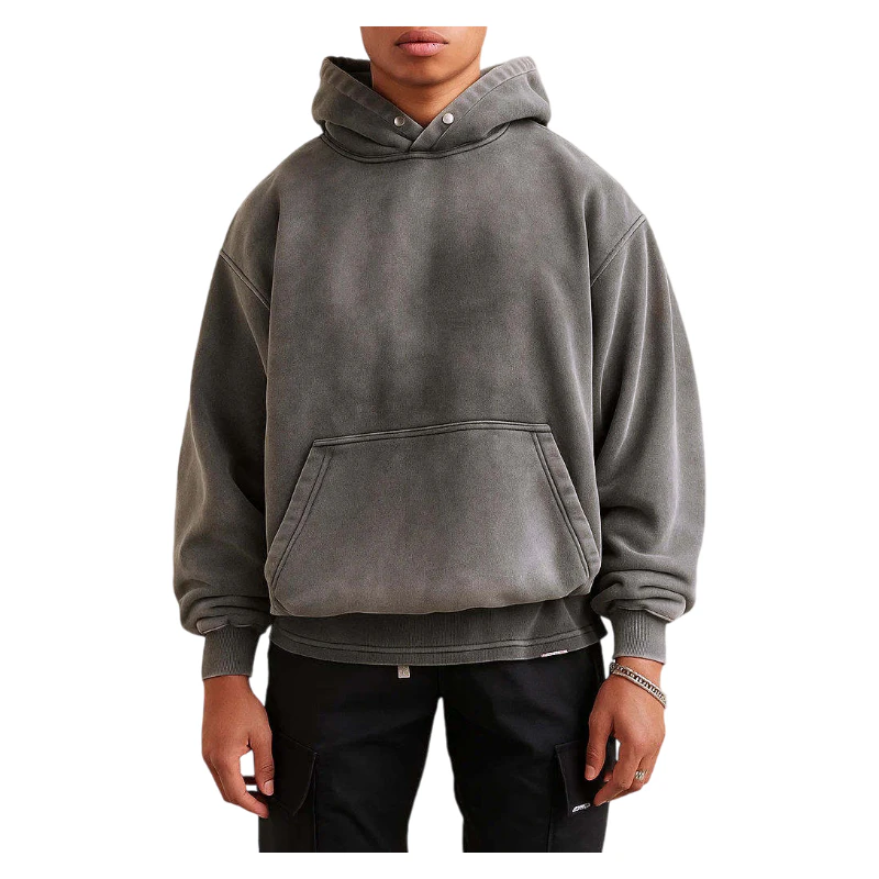 Sweat à capuche oversize en coton pour homme · 1