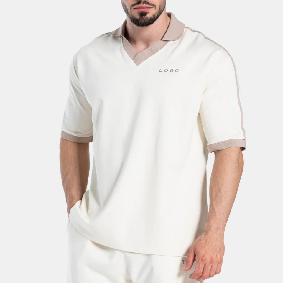 Herren-Poloshirt aus leichter, übergroßer Baumwolle · 260 g/m² · 1