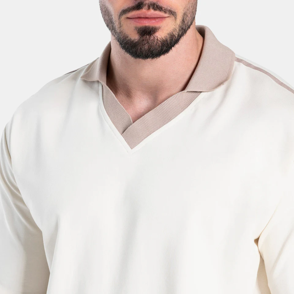 Herren-Poloshirt aus leichter, übergroßer Baumwolle · 260 g/m² · 4