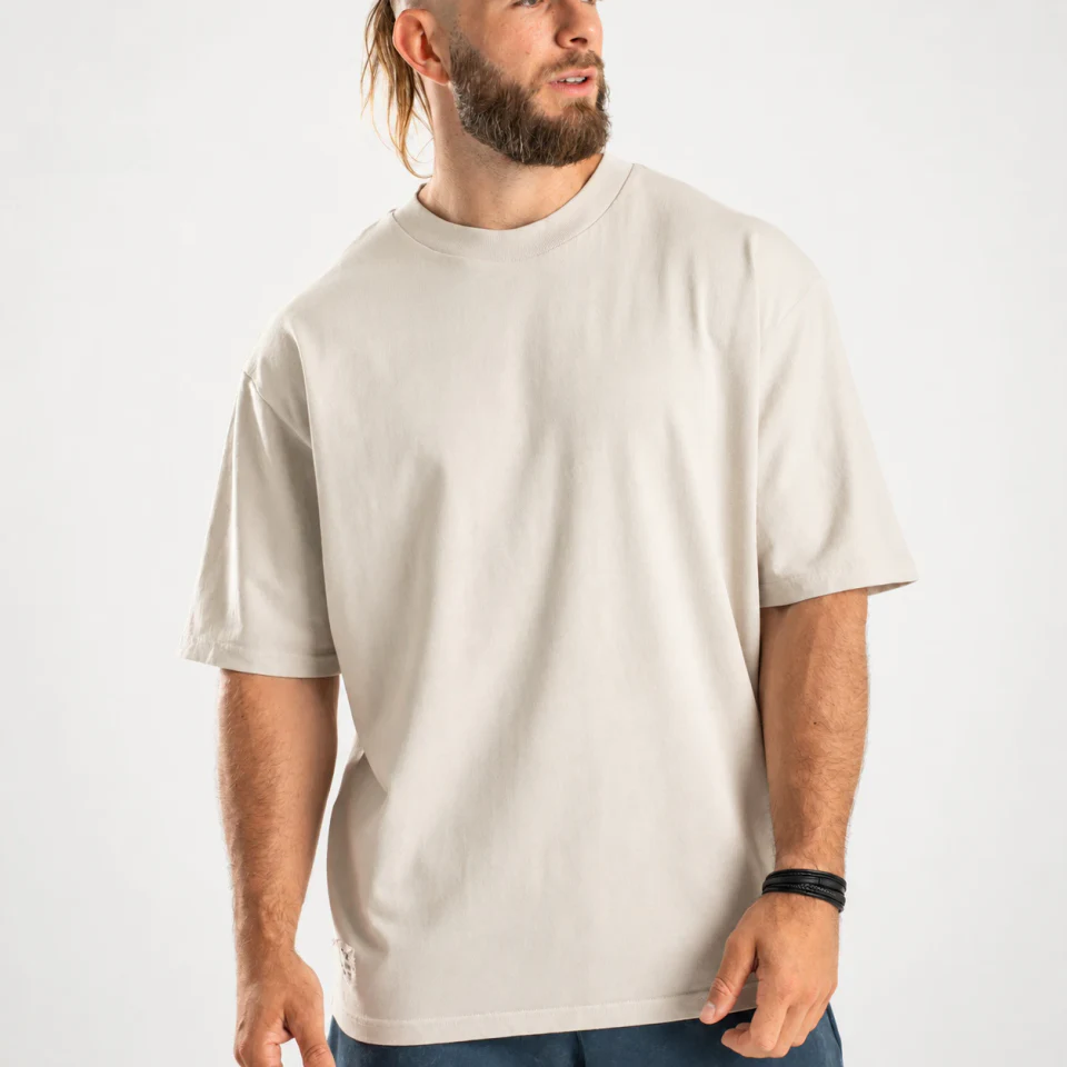 เสื้อยืดผ้าฝ้ายโอเวอร์ไซส์ผู้ชาย · 240 GSM